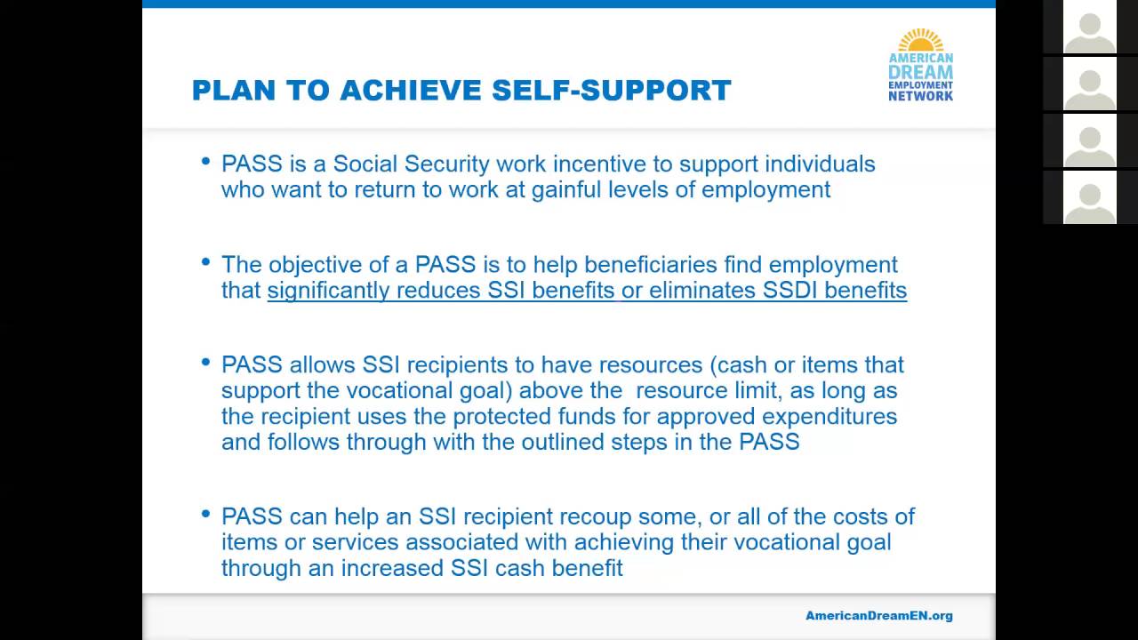 Plan for Achieving Self-Support (PASS)