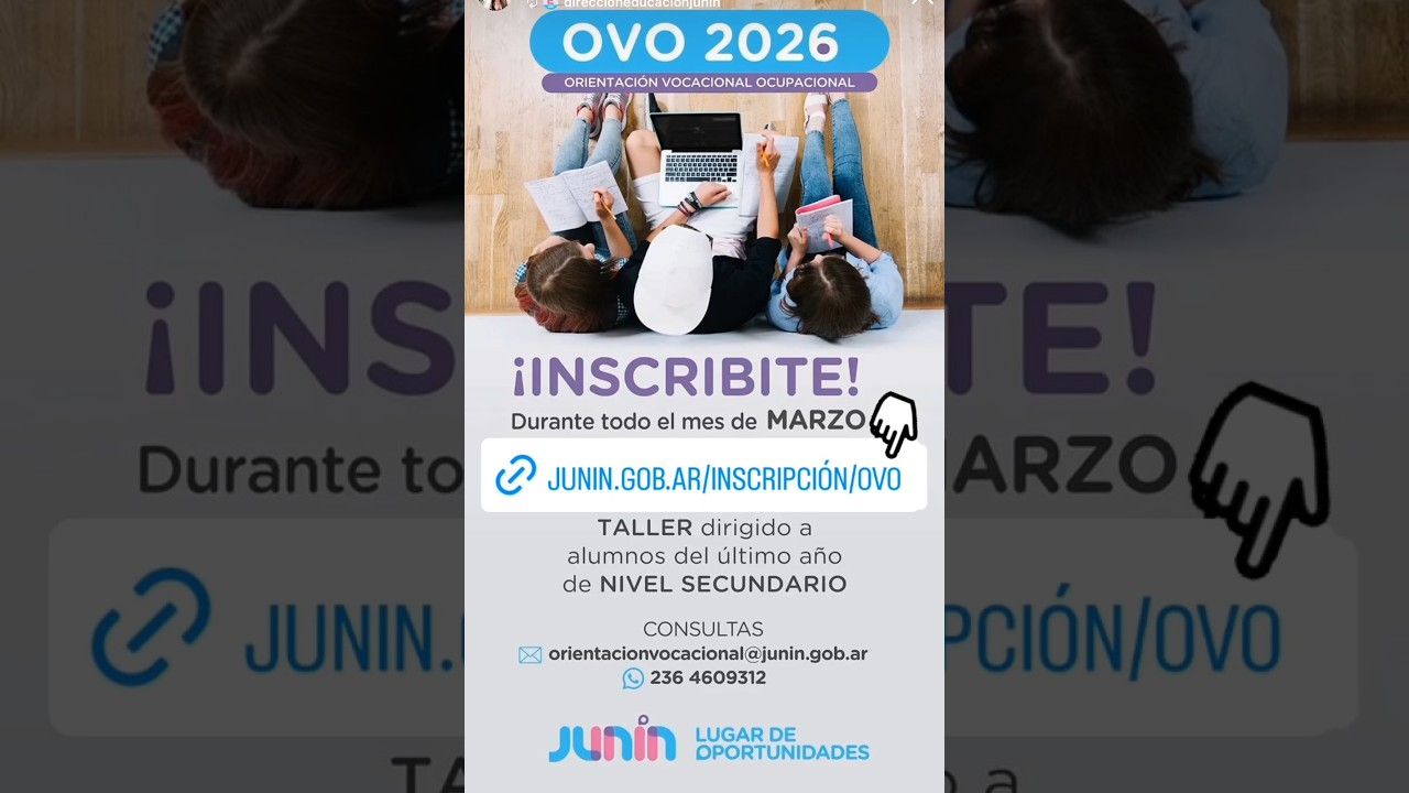 El Municipio lanzó la convocatoria 2026 del programa orientación vocacional para estudiantes