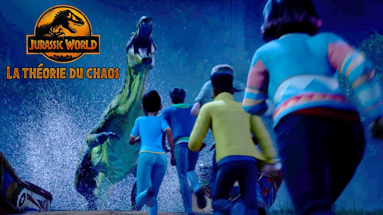 Il sait NAGER ? Échapper au Suchomimus | Jurassic World : La théorie du chaos | Netflix
