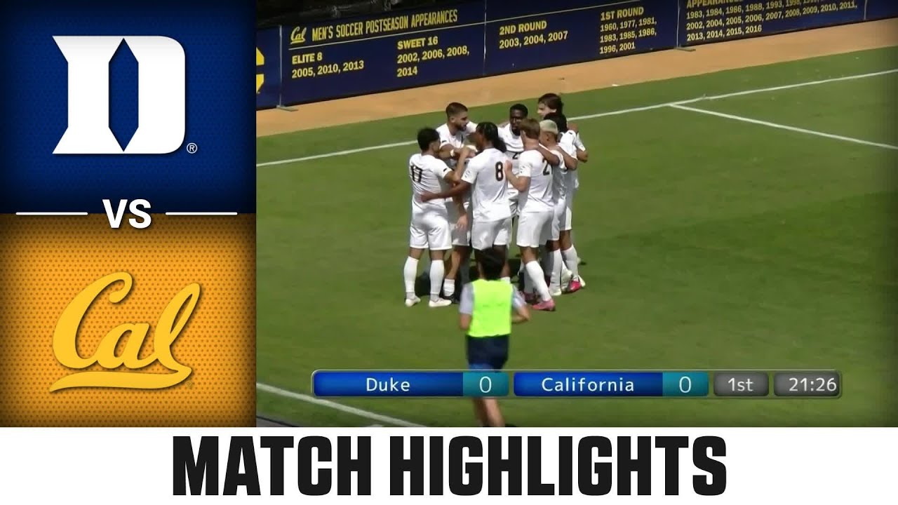 Cal vs. Duke - Game Highlights | 2025 ACC Men's Soccer