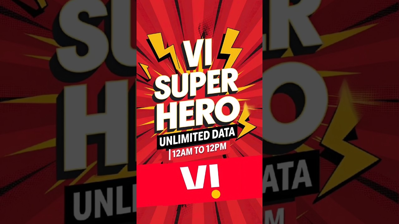 Vi 4g unlimited data Super Hero Data Plans #tech #shorts #unlimted