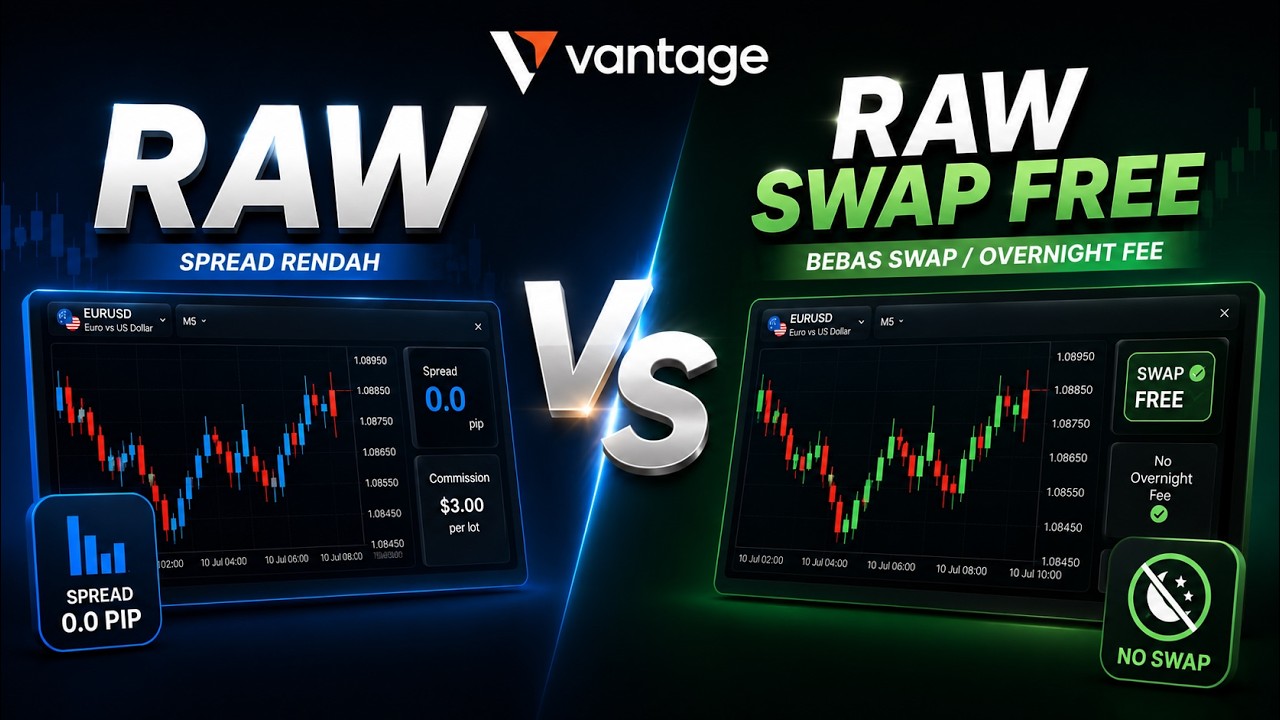 Perbedaan Akun RAW vs RAW Swap Free di Broker Vantage | Mana yang Lebih Menguntungkan?