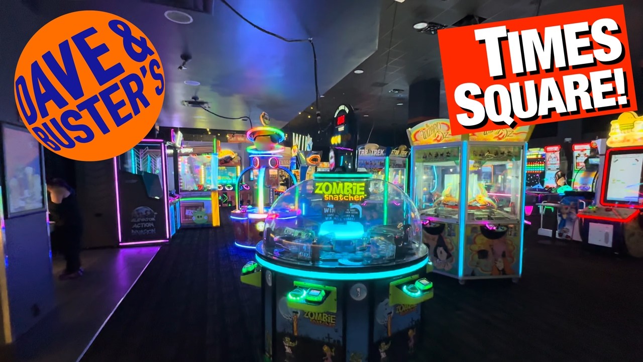 I visited the TIMES SQUARE Dave & Buster's! Manhattan NYC, 4K arcade walkthrough & tour, August 2024