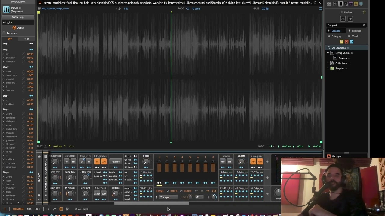 Sample slicing in Bitwig's 