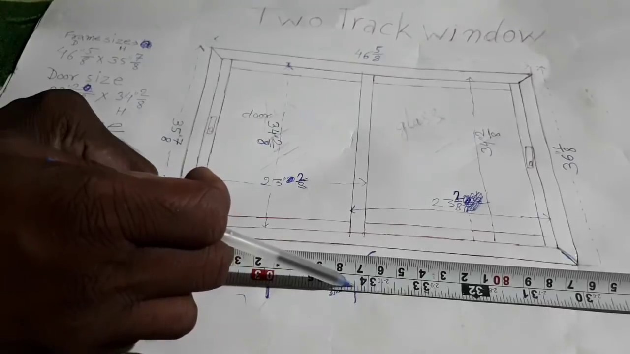 Aluminium two tracks window making learning  part 2