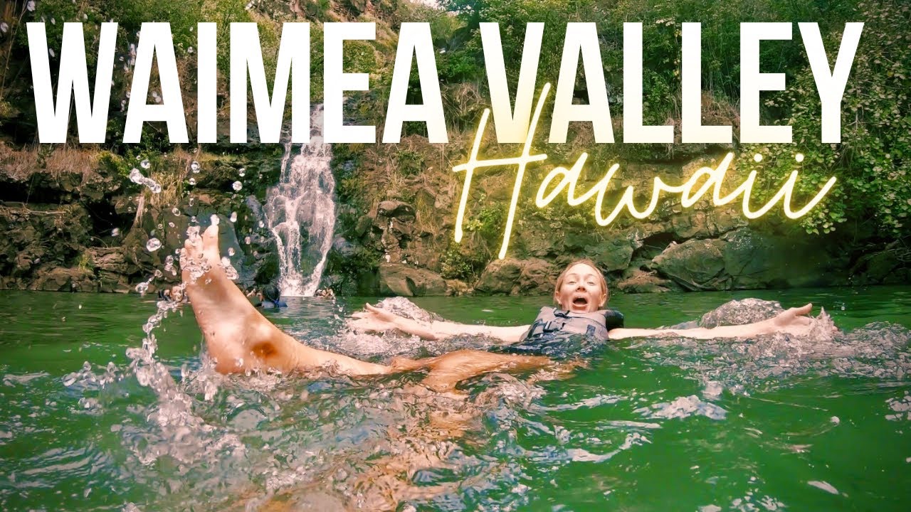Go swimming in Waimea Falls - a favorite family-friendly hike in Oahu!