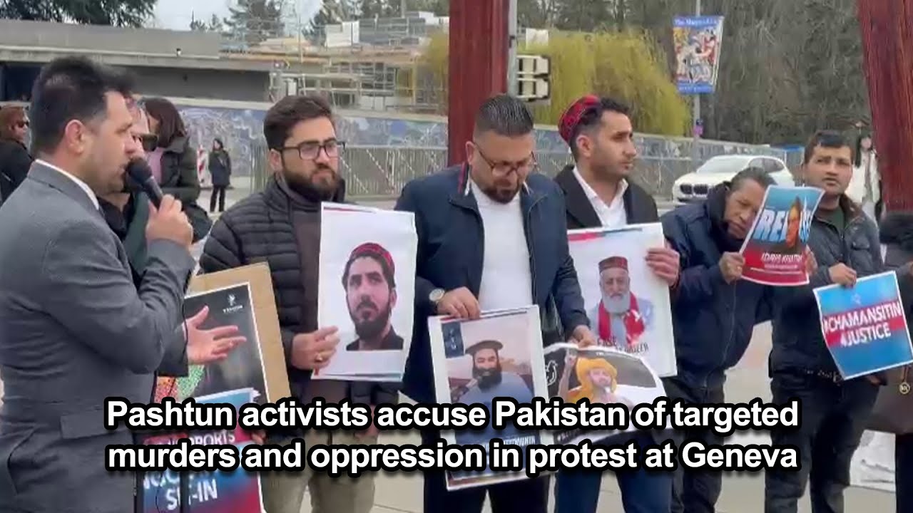 Pashtun activists accuse Pakistan of targeted murders and oppression in protest at Geneva