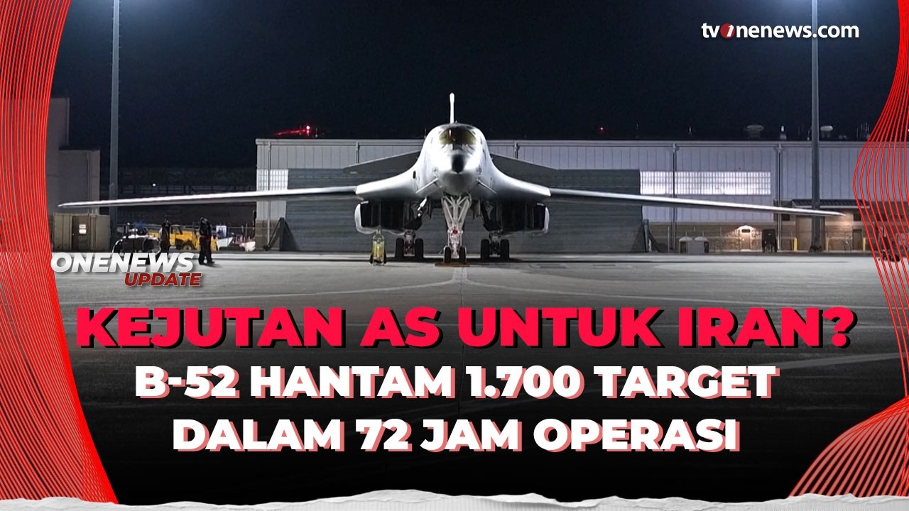 Serangan Besar AS! B-52 Hantam 1.700 Target Iran dalam 72 Jam Operasi Epic Fury | OneNews Update