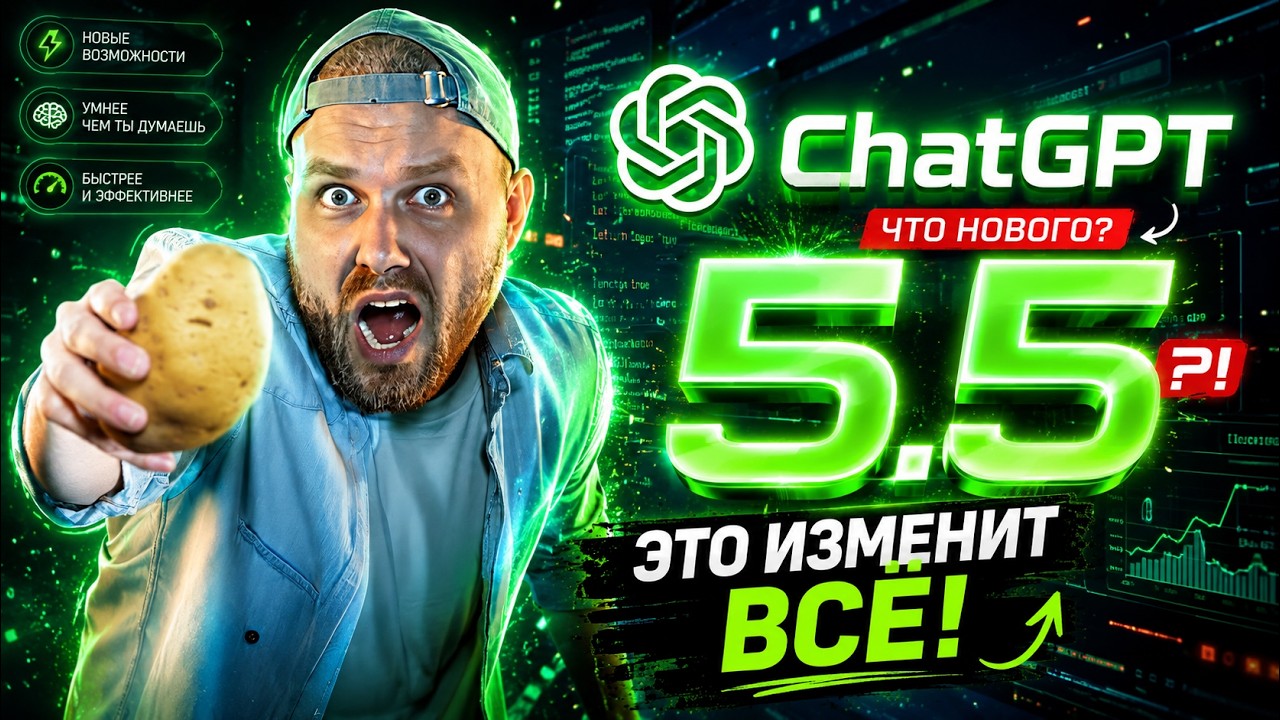 Вышел GPT 5.5: новый стандарт ИИ? Агентный интеллект, кодинг и будущее компьютеров (разбор релиза).
