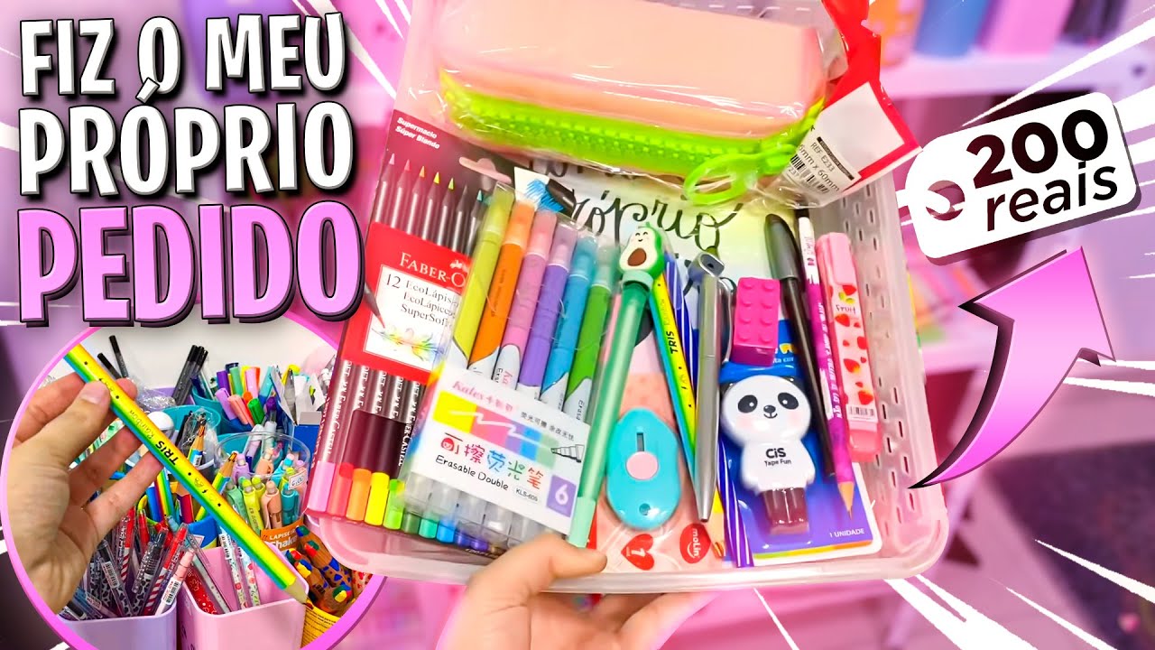 Como seria o meu pedido na minha própria papelaria? Tenho R$ 200,00 para gastar 😱