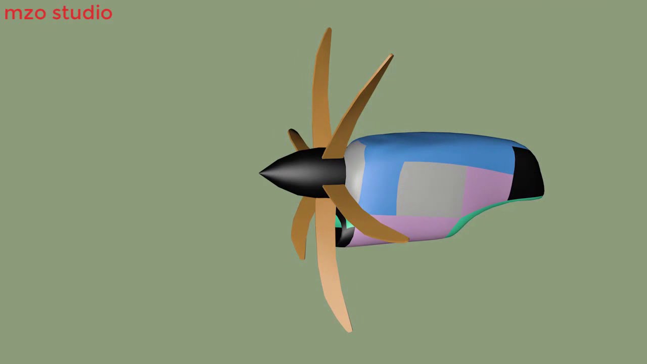 ATR72 propeller blade angle change ( 3D model)