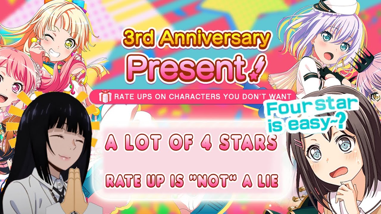 BanG Dream! GBP 3rd Year Anniversary (Gacha Pulls)
