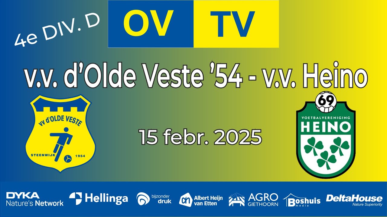 OV-TV | Samenvatting | v.v. d'Olde Veste - v.v. Heino | 15-02-2025 | 4e Div. D