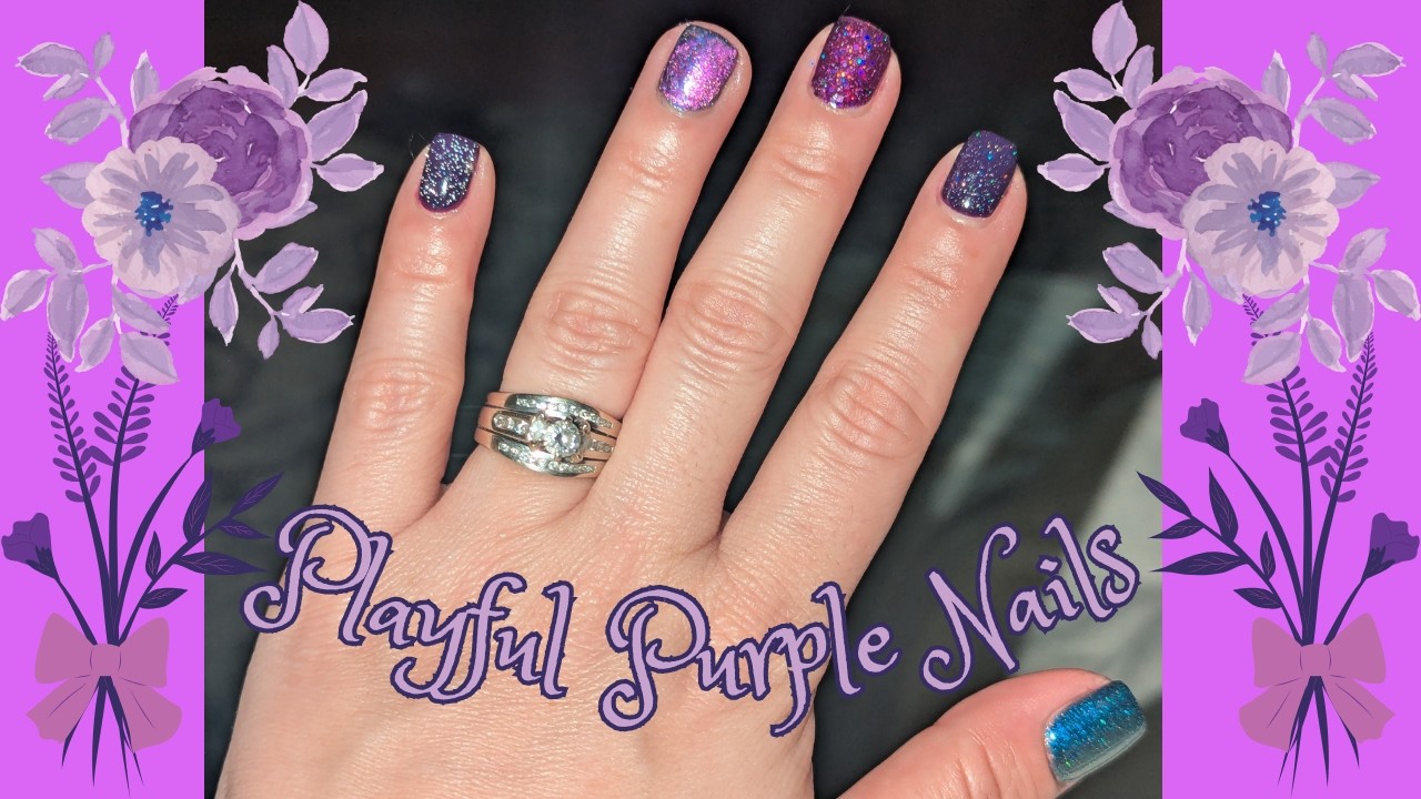 Playful Purple Nails | Polish Along! Paint Purple Nails W/ Me! | #polishalong #nails