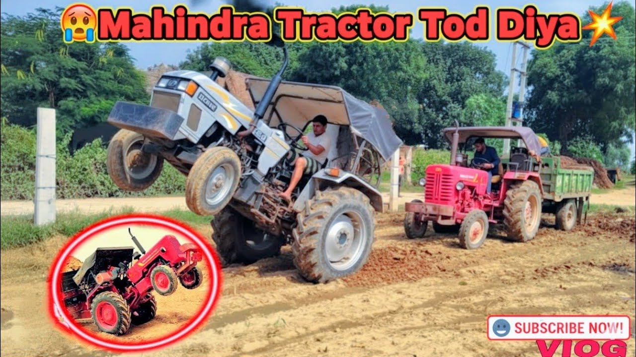 😱 Aaj To Mahindra Tractor Beech Mein Se Tod Diya!  🤯 Eicher Ki Taaqat Ne Hila Diya Sabko!