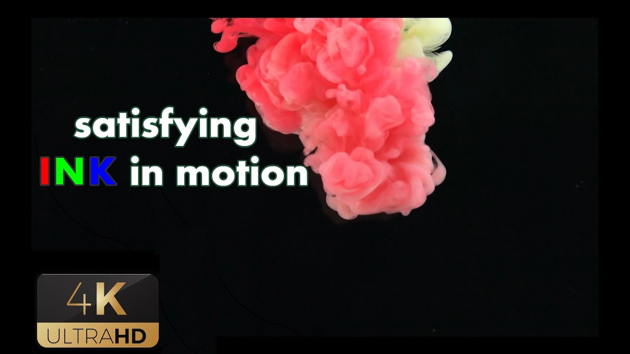 Satisfying ink in slow motion 4k Video With Relaxing Deep Sleep Piano Music - Meditation