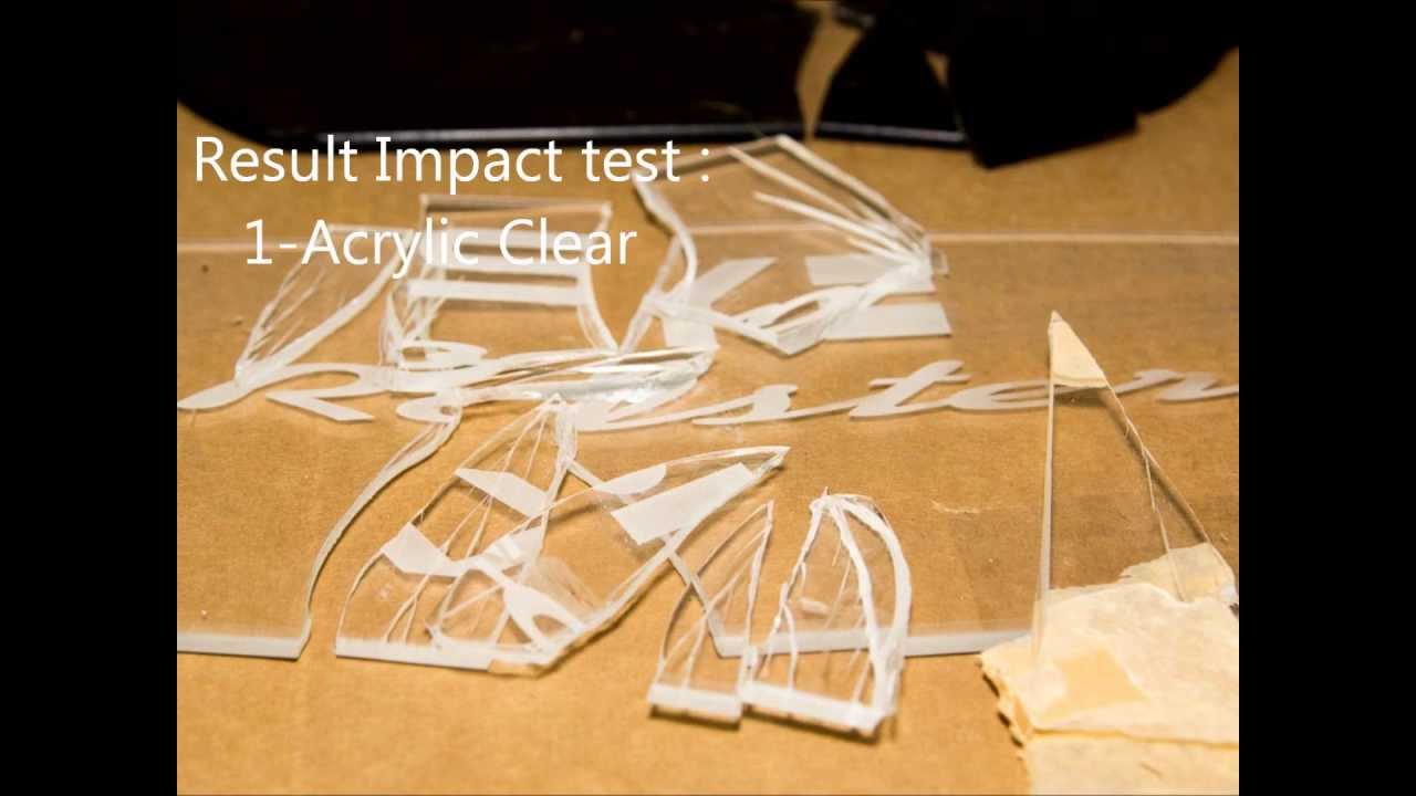 Impact test of convertible wind deflector Acrylic vs Polycarbonate