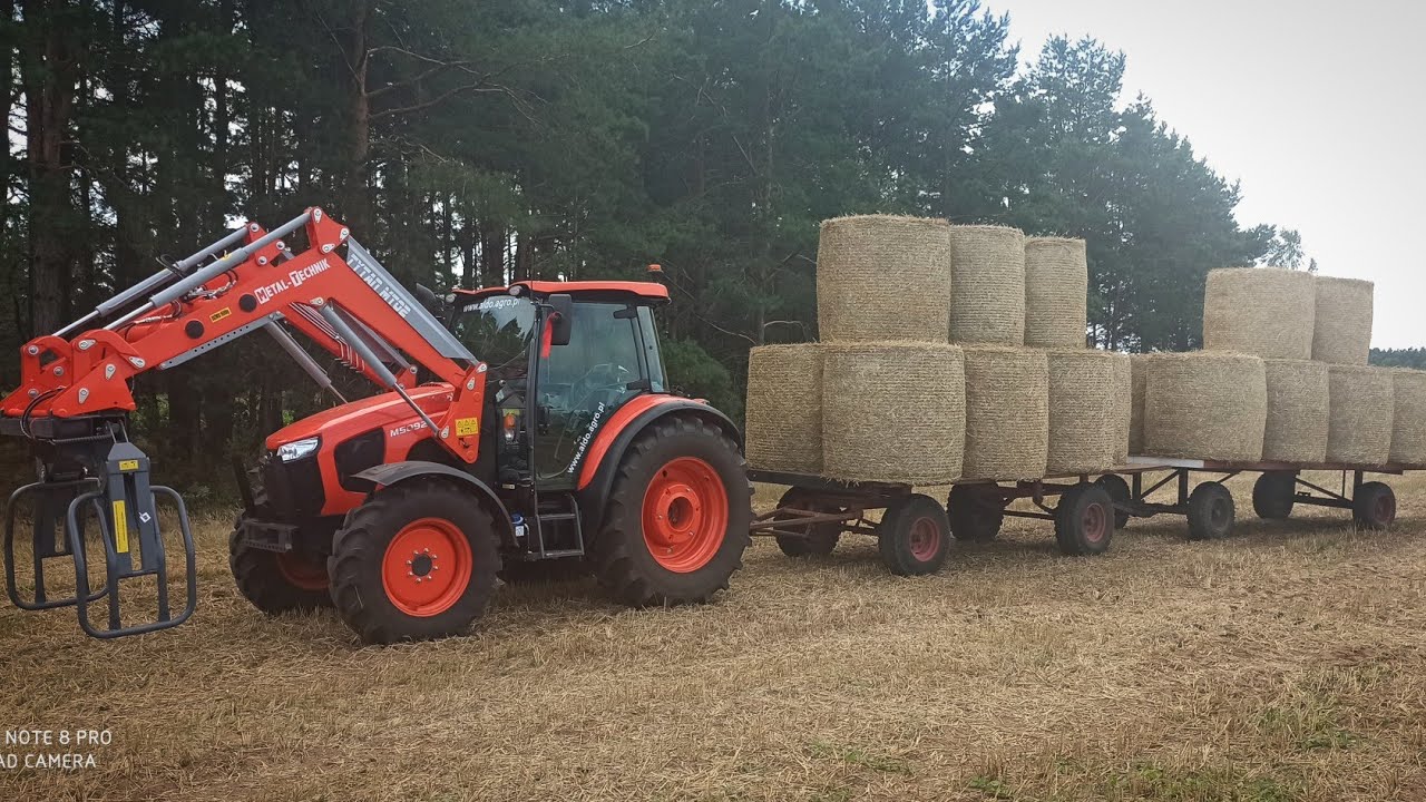 Prasowanie & Zwożenie Słomy 2021 ❗ Kubota M5092 & Unia Famarol DF 1,8 Vd
