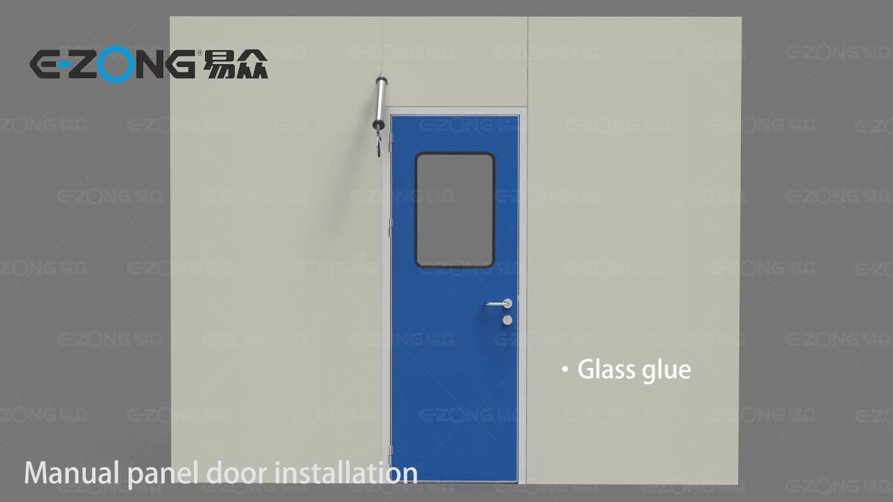 Manual Panel Door Installation by E-Zong Aluminum Industry