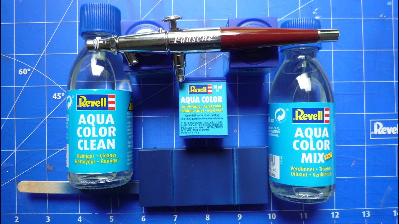 Test : Revell Aqua color - Aqua color mix - Aqua color clean à l'aérographe.
