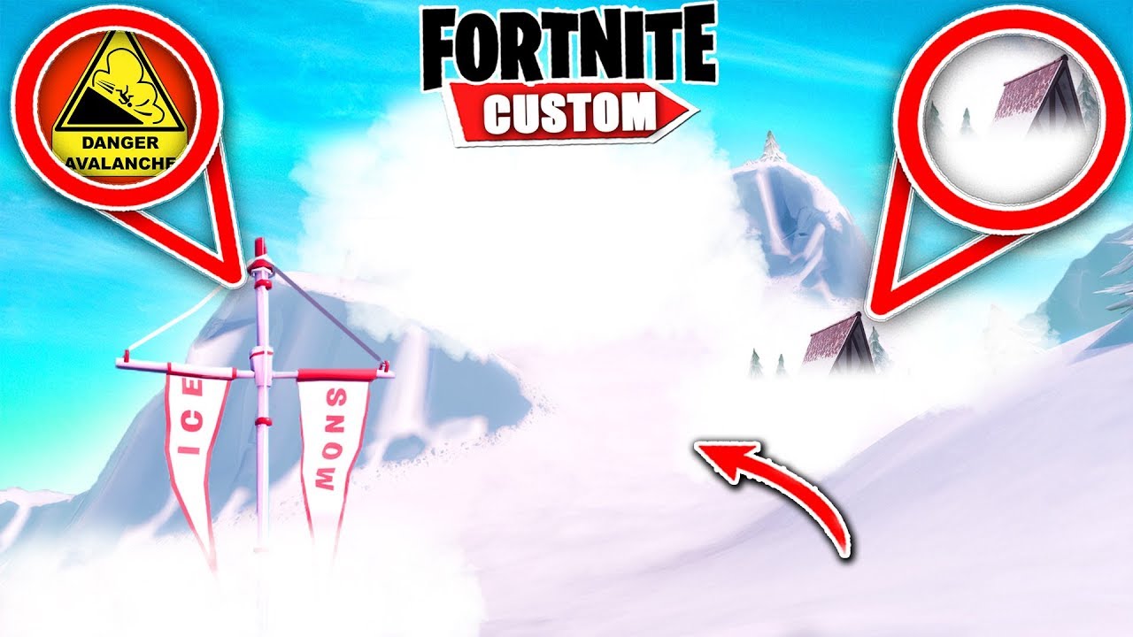 Fortnite AVALANCHE ESCAPE slide.. Can you DODGE what's FALLING?! (Fortnite Creative Mode)