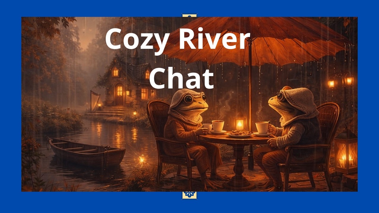 Chatting by the River 🌾 Cozy Rain Ambience & Gentle Fantasy Music | Forest Harp