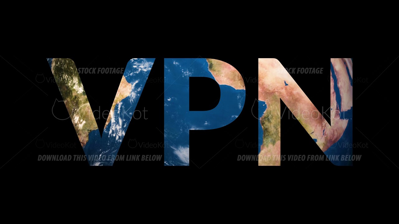 Text VPN revealing turning Earth globe