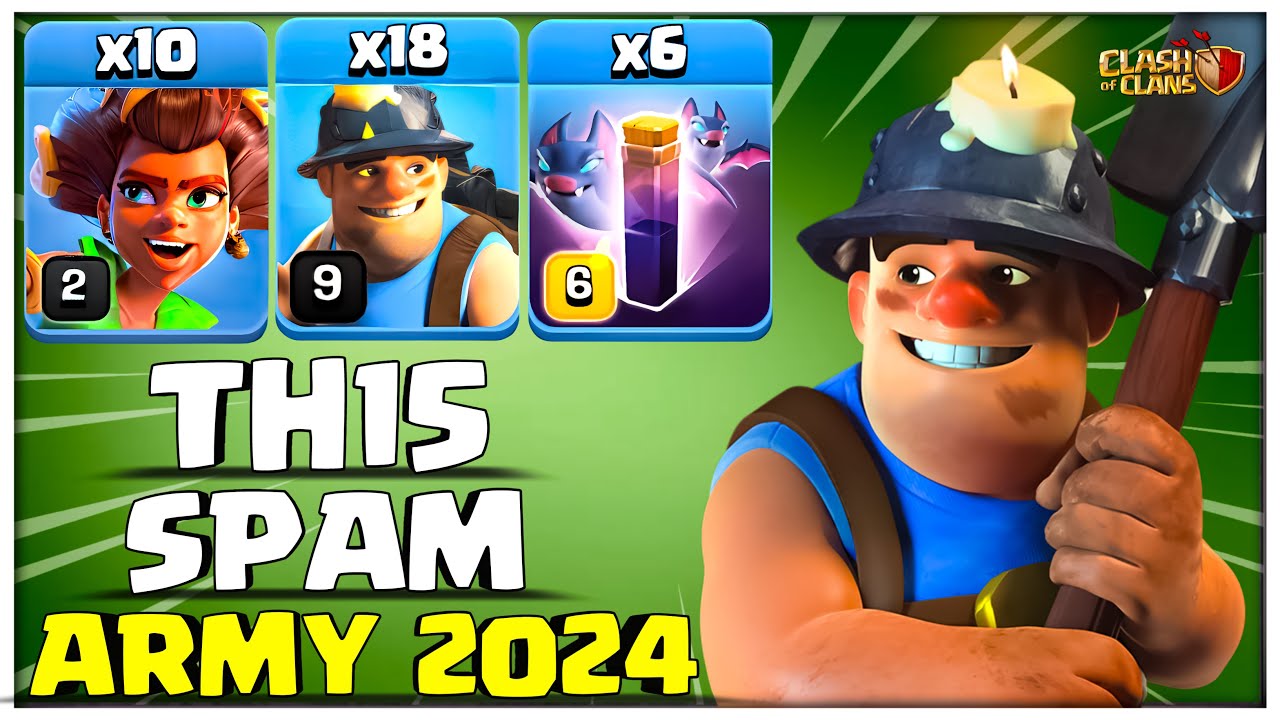 Th15 Ground Spam Attack Unstoppable & Easy | Best Th15 Attack Strategy 2024 in Clash of Clans