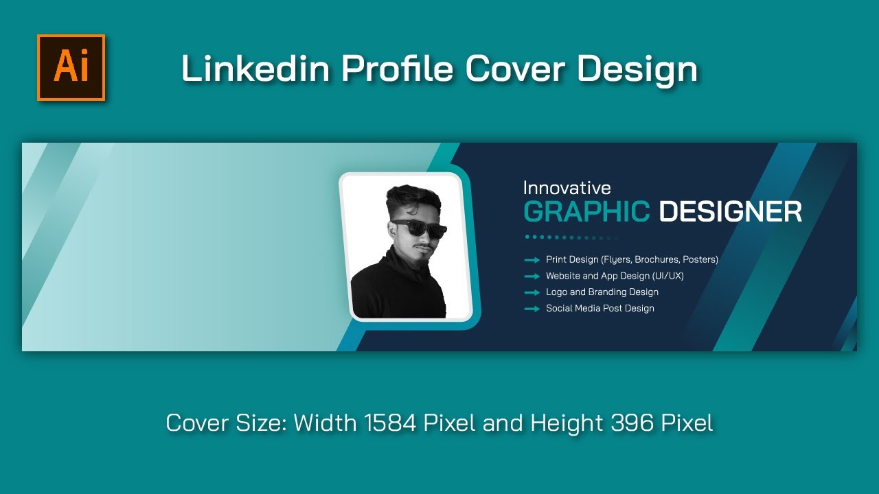 How to design a LinkedIn cover photo in Adobe Illustrator | #graphicdesigntutorial #adobeillustrator