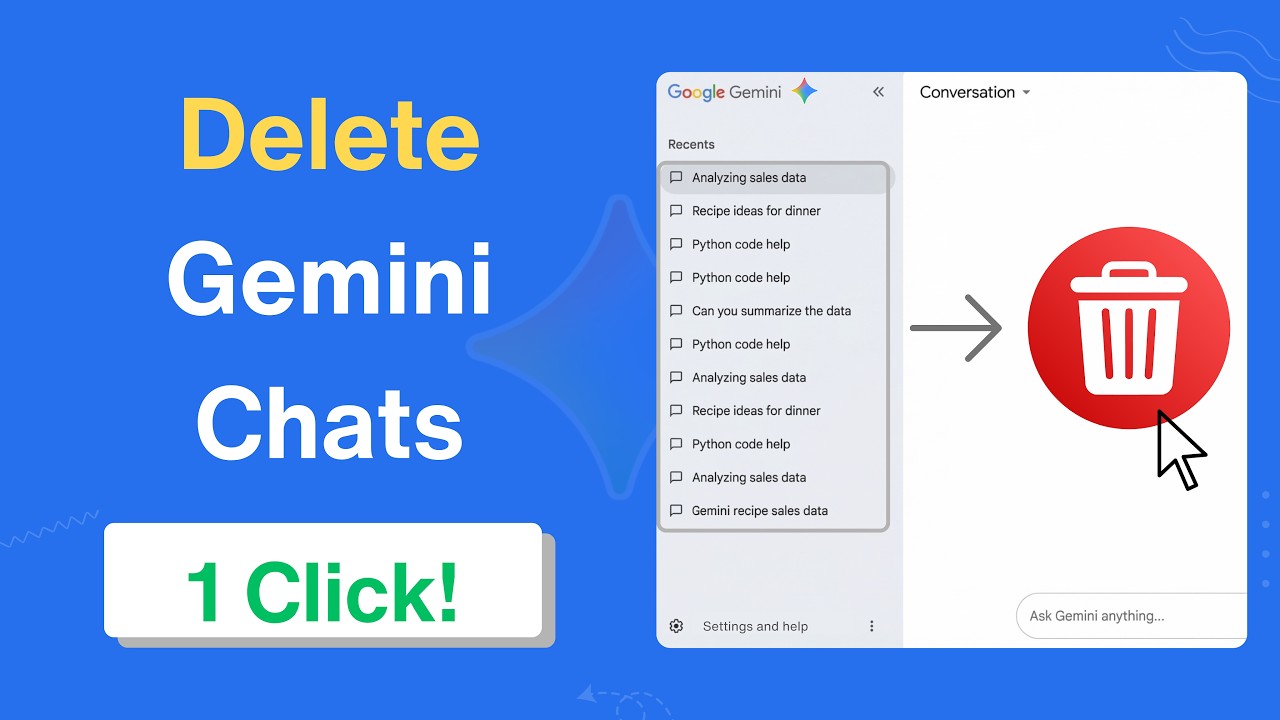 Как удалить историю чата Google Gemini | Для настольных компьютеров и мобильных устройств
