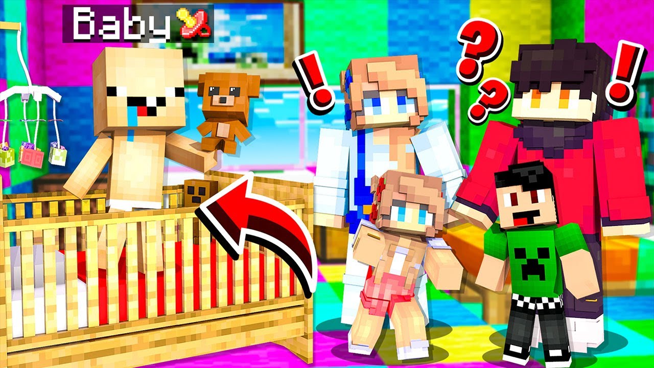 WE ADOPTED A BABY IN MINECRAFT!!