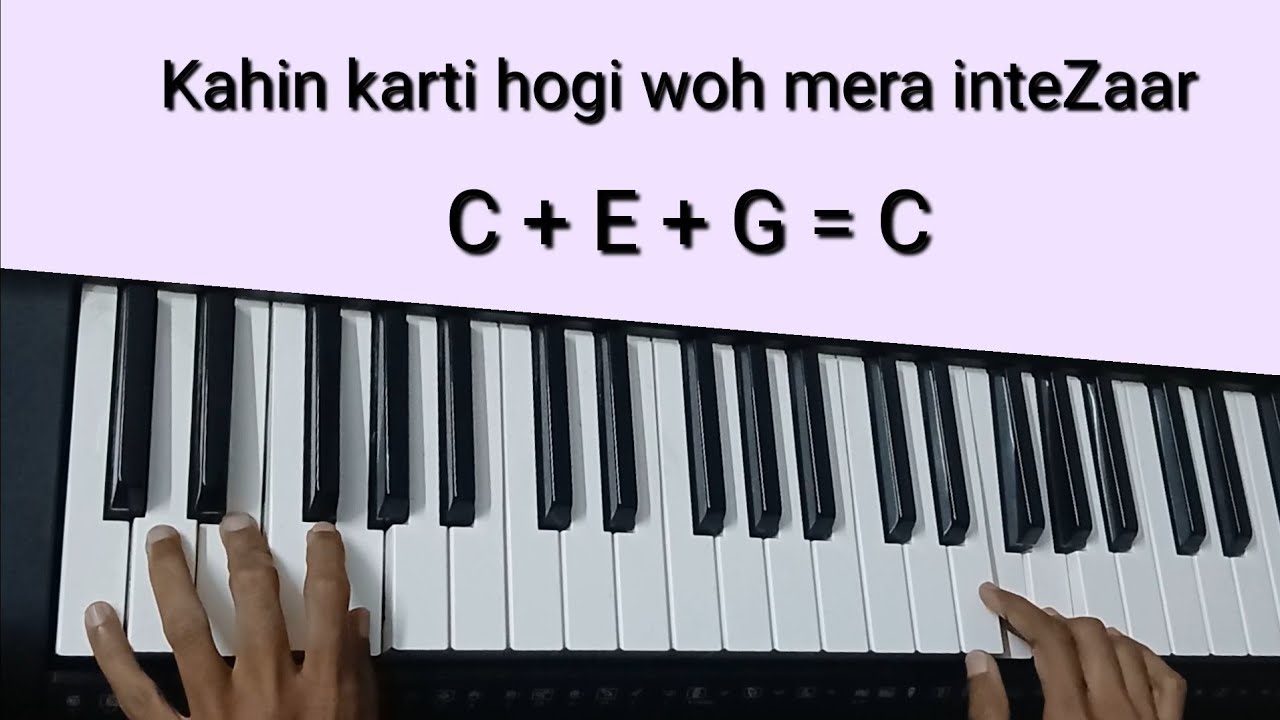Kahin Karti Hogi Tutorial(Chords+Melody) | Phir Kab Milogi | Piano