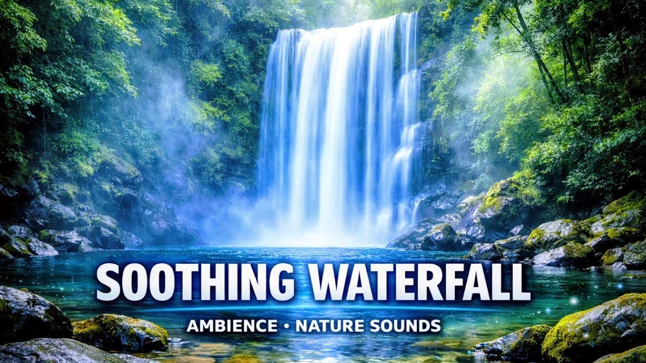 Soothing Waterfall Ambience 🌊 Nature Sounds for Meditation, Yoga & Relaxation #relaxing 