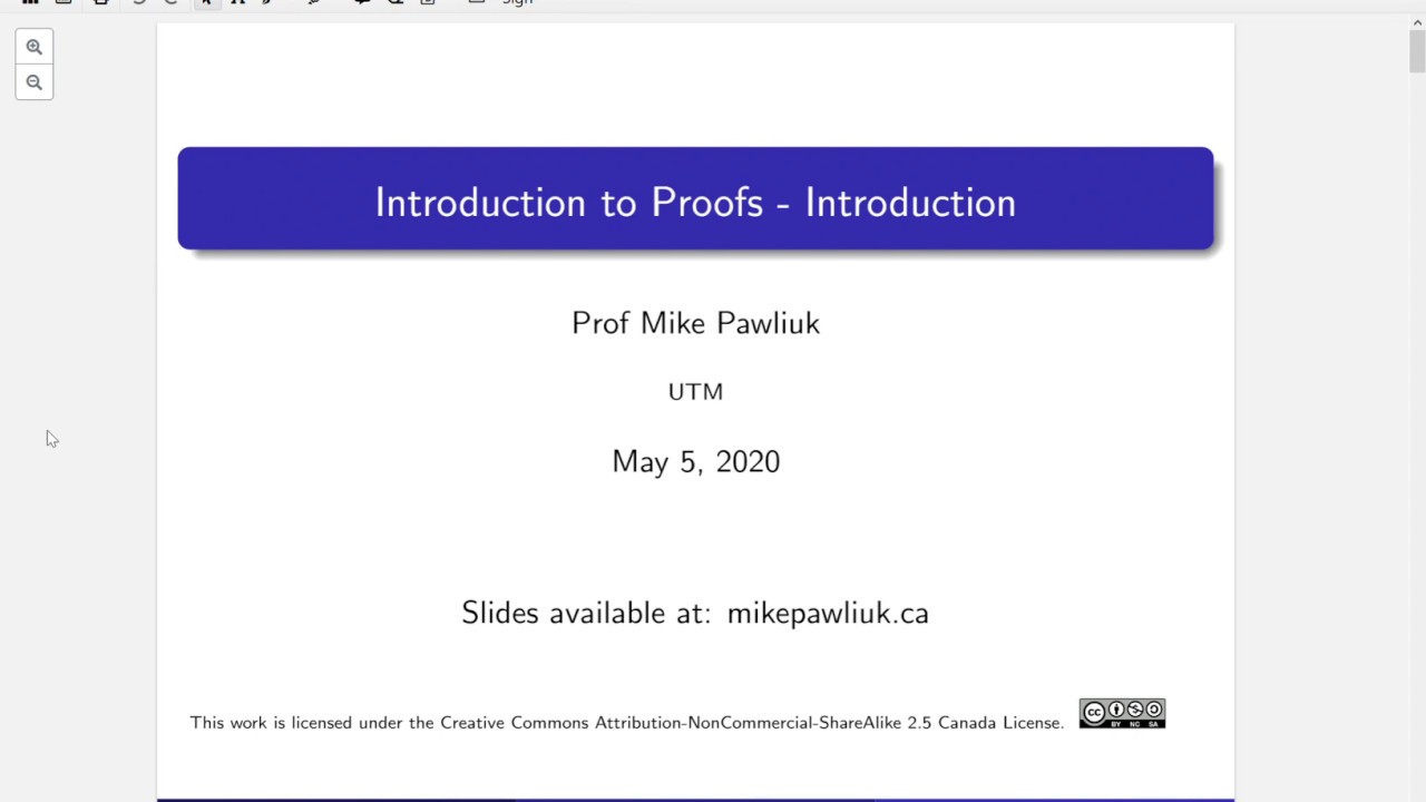Intro to Proofs - Introduction - part 1/3