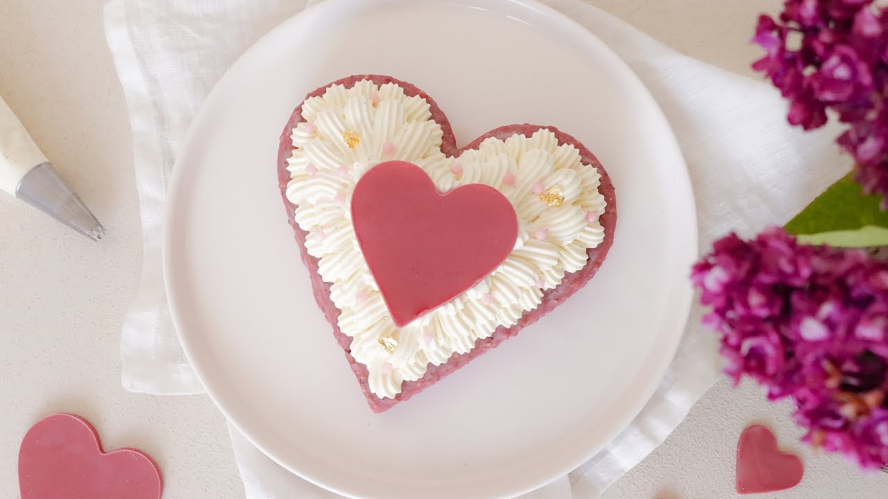 Gâteau coeur chocolat ruby
