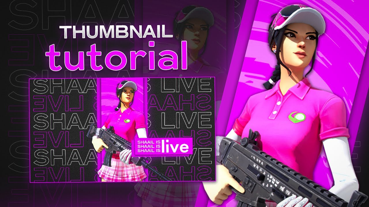 Tutorial: How To Make A MINIMAL/SIMPLE Fortnite LIVESTREAM Thumbnail!