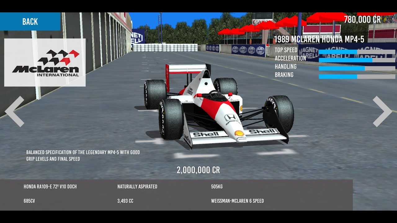 1989 McLaren MP4 5 - Lap at Imola - Super Pole Position Grand Prix