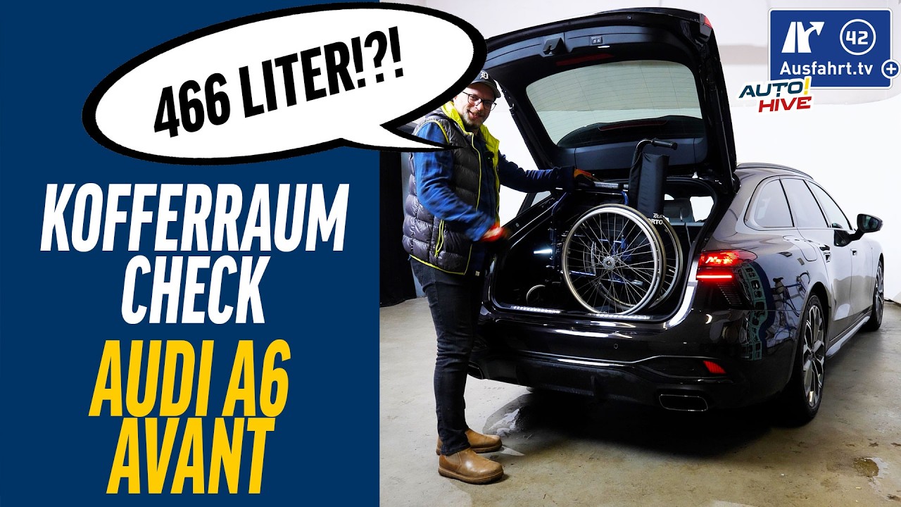 Kofferraum-Check: Audi A6 Avant C9 - was passt in den Kofferraum? Fahrrad? Leiter? Koffer? Taschen?