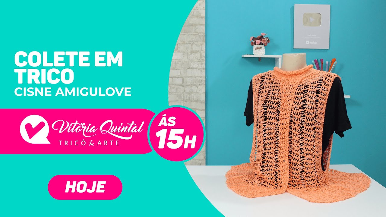 Aprenda a Fazer um Colete em Tric&ocirc; #Coatscorrente #Knitting #tejer