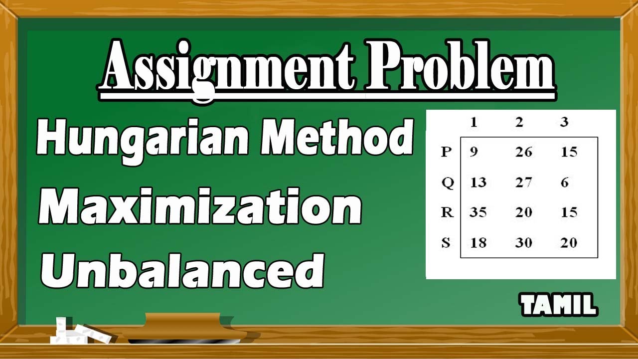 Assignment Problem in Tamil | Hungarian Method | Maximization Problem | Operation Research