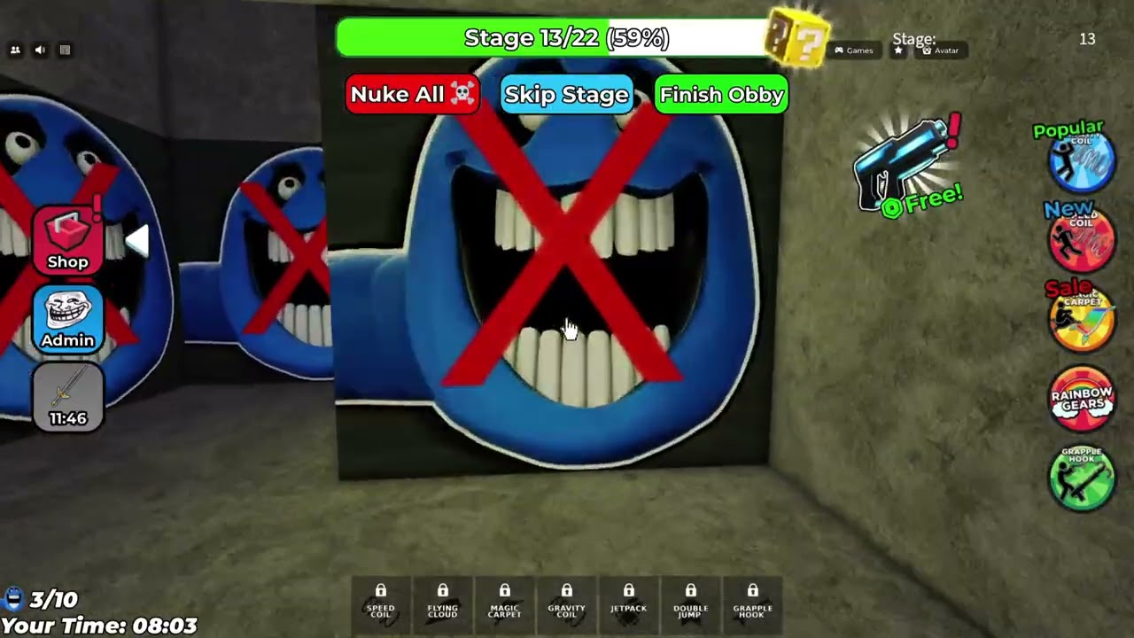 Playing a game run from diddy JK Escape. Random blue worm. Shout out to the creators.Peace.