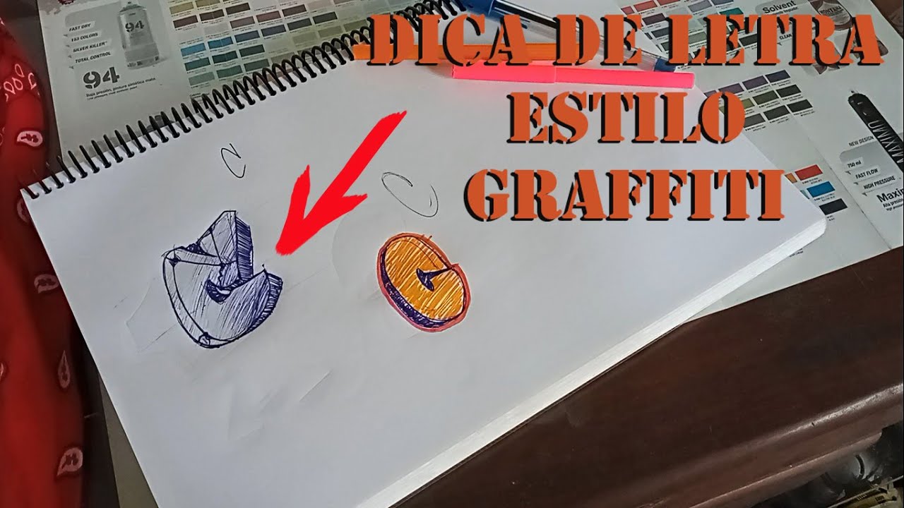 Tutorial de Graffiti - Dica de como criar letra pra Graffiti - letra C