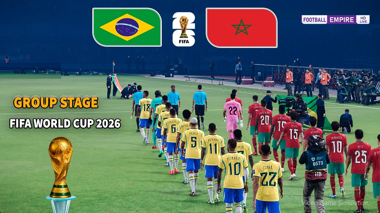 Brazil vs Morocco | FIFA World Cup 2026 Group Stage | Full Match All Goals - Simulation PES 21