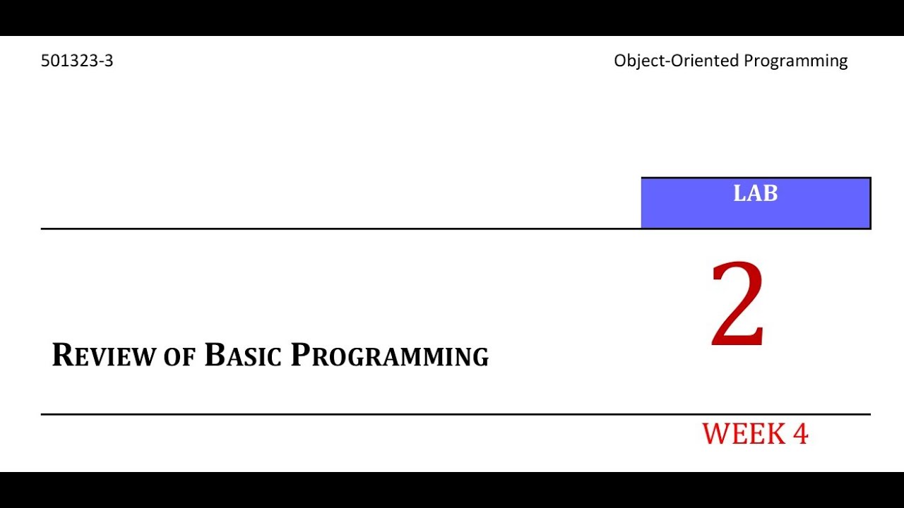 شرح تمرين العملي لمادة البرمجة شيئية الاسبوع الرابع OOP Java week4 lab