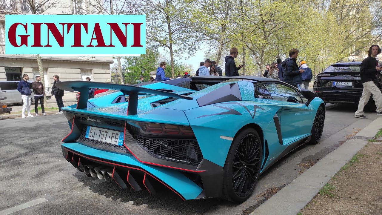 Extremely Loud Aventador SV Gintani Exhaust : Acceleration, Hard Revs, Downshift and Slide !