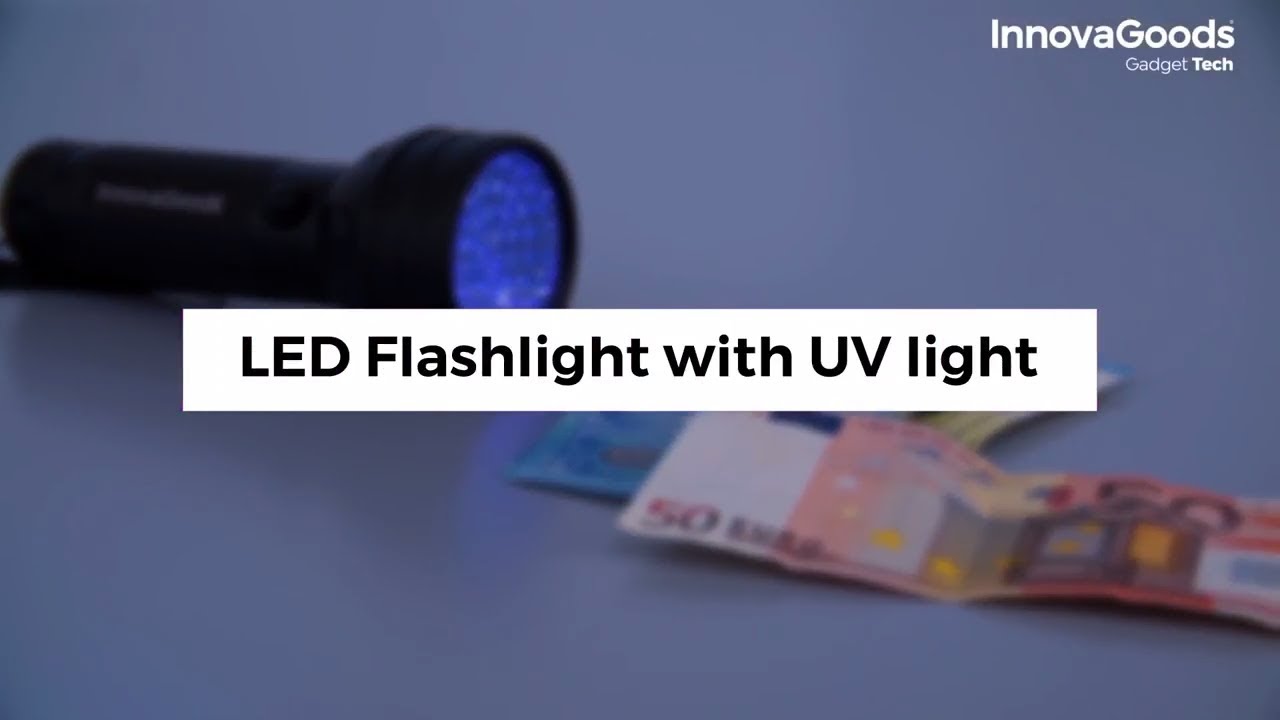 InnovaGoods Gadget Tech LED Flashlight with UV Light