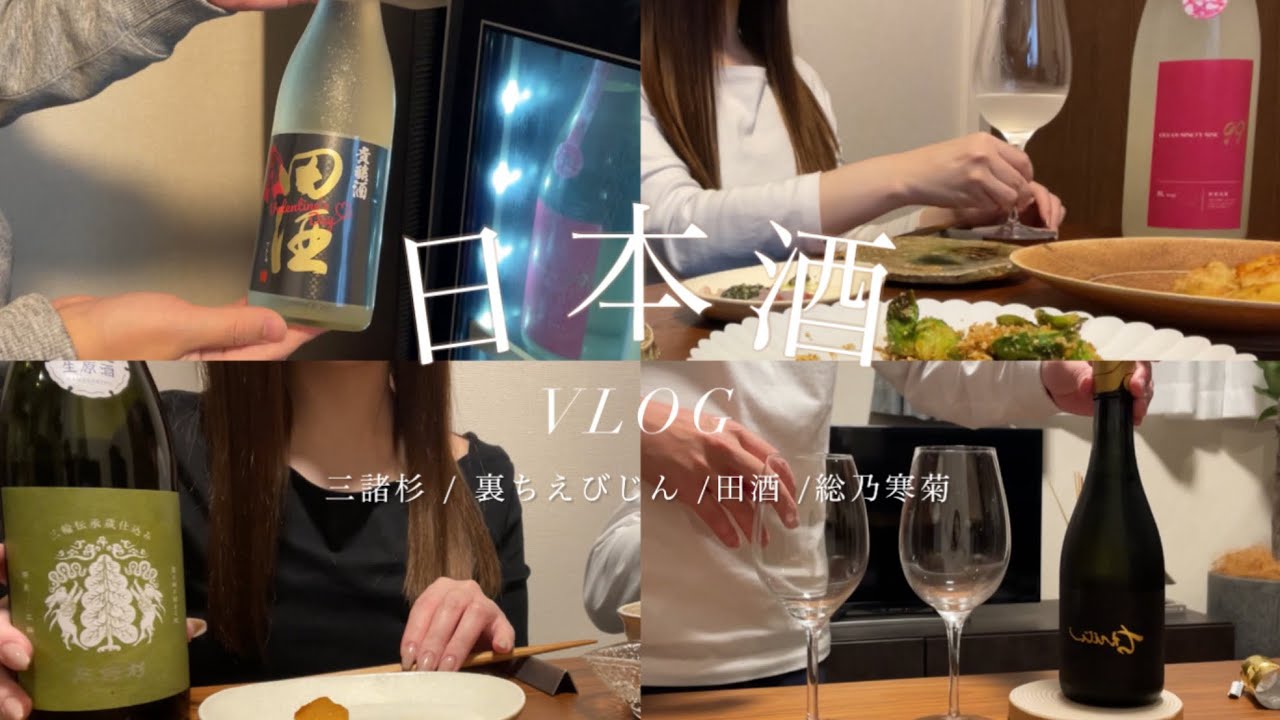 【日本酒🍶Vlog】バレンタイン田酒🤎大好きな総乃寒菊も開栓🤤🍾