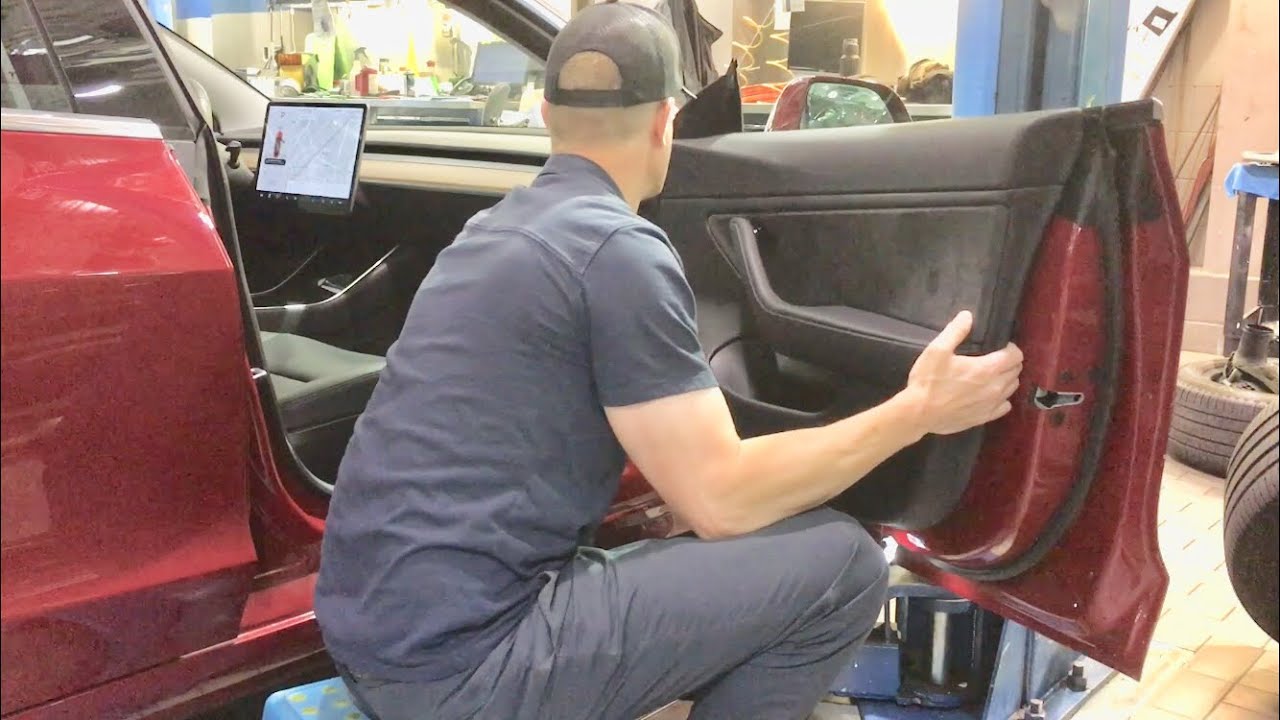 Tesla Model 3 body line dent removal