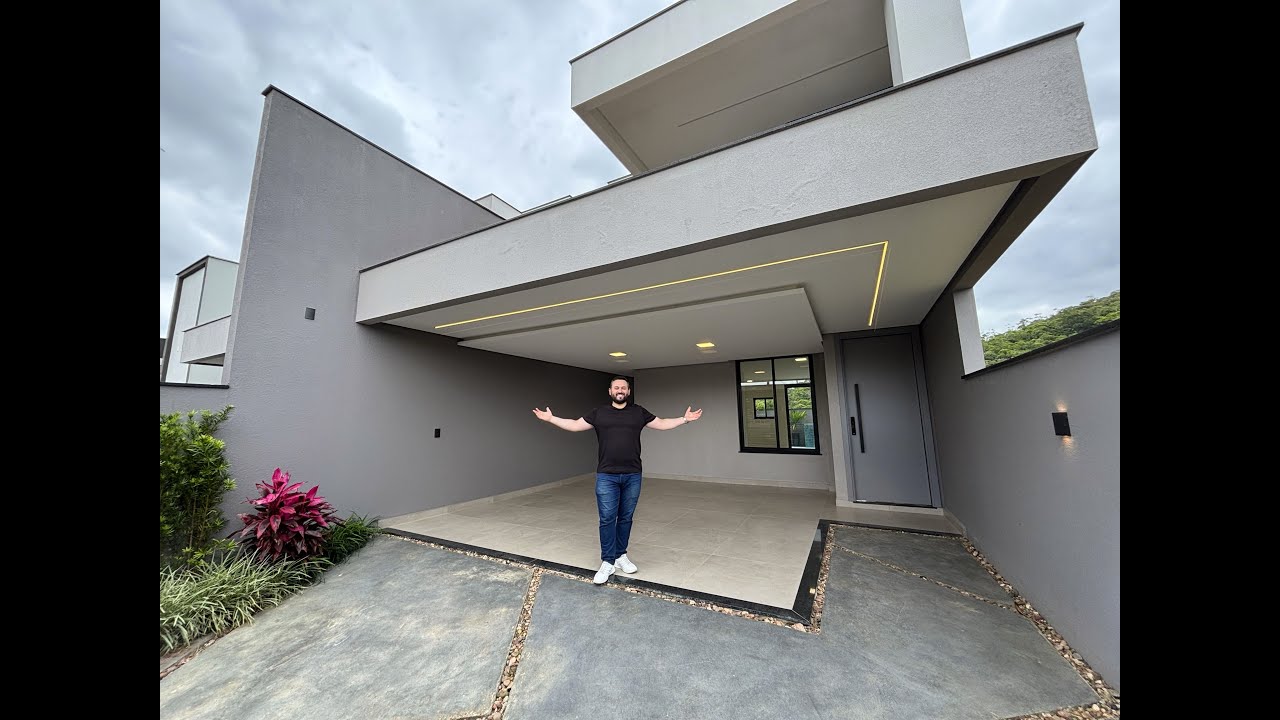 😍 SOBRADO ALTO PADRÃO E MODERNO | TERRENO 6,5x23m | PROJETO COM PISCINA E 3 QUARTOS