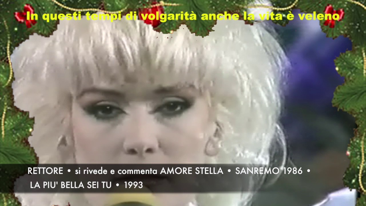 RETTORE SI RIVEDE E COMMENTA FESTIVAL DI SANREMO 1986